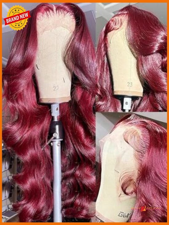 200% Density Body Wave Lace Front Wig 13x6 Human Hair 28 inch main image 6